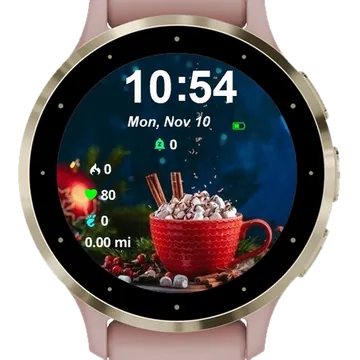 The Coffee Garmin watch face preview