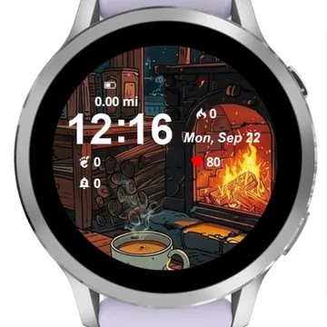 The Coffee Garmin watch face preview
