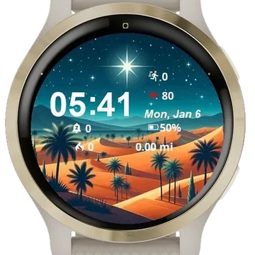 The Desert Garmin watch face preview