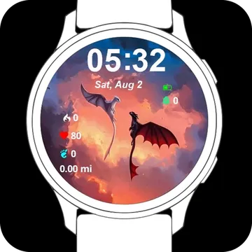 The Dragons Garmin watch face preview