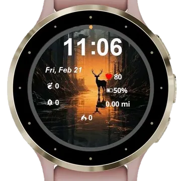 The Enchanted Stag Garmin watch face preview