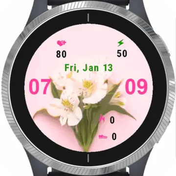The Flower Garmin watch face preview