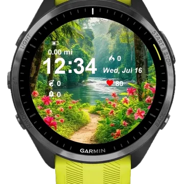 The Forest Garmin watch face preview