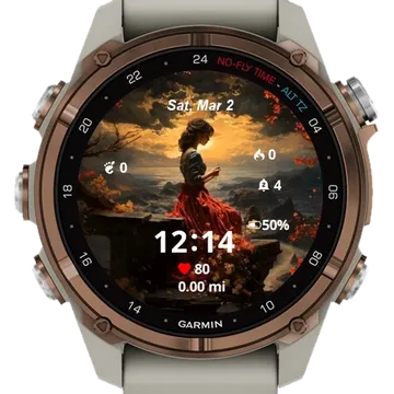 The Girl Garmin watch face preview