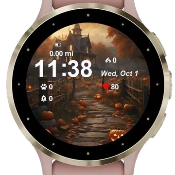 The Haunted City Garmin watch face preview