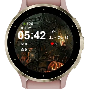 The Haunting Grin Garmin watch face preview