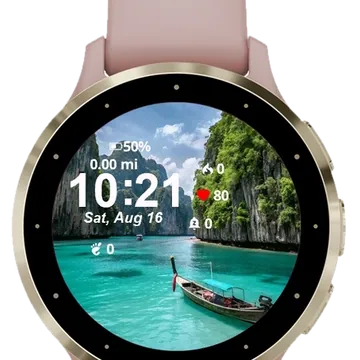The Holiday Garmin watch face preview