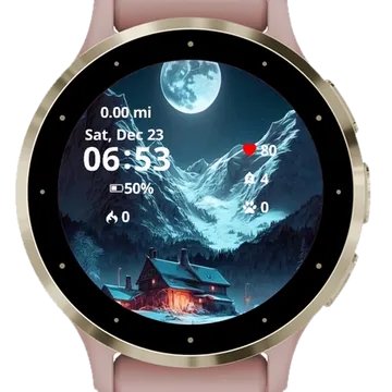 The house on the mountain Garmin watch face preview