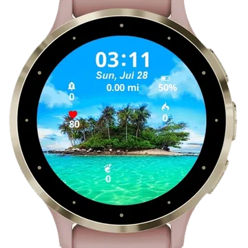 The Island Sea Garmin watch face preview