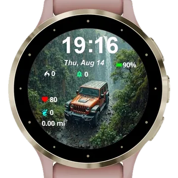 The Jeep Garmin watch face preview