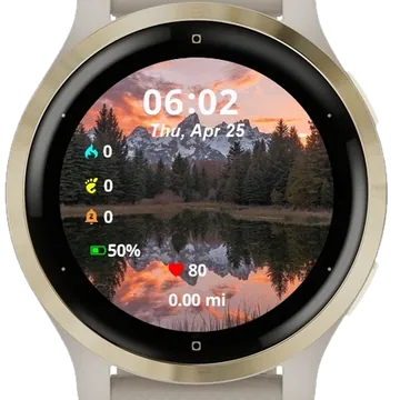 The Lake Nature Garmin watch face preview