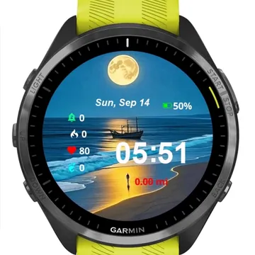 The Landscape Beach Garmin watch face preview