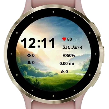 The Landscape Garmin watch face preview
