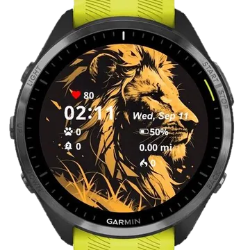 The Leopardo Garmin watch face preview