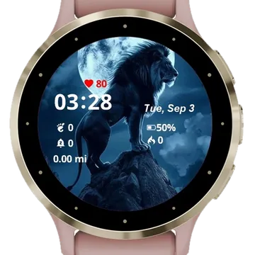 The Lion Garmin watch face preview