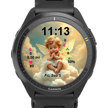 The Little Angel Garmin watch face preview