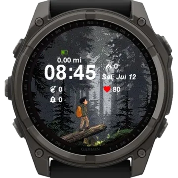The Lost Trail Garmin watch face preview