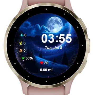 The Moon Garmin watch face preview