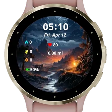 The Most Beautiful Places Garmin watch face preview