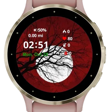 The Night Halloween Garmin watch face preview