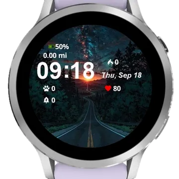The Night Road Garmin watch face preview