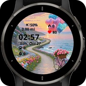 The path love Garmin watch face preview