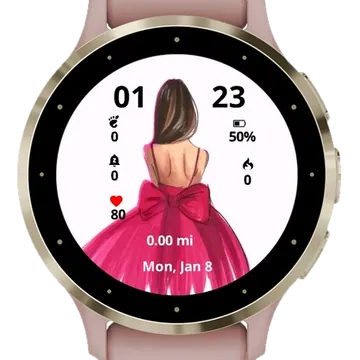 The Princess Garmin watch face preview