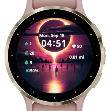 The return Garmin watch face preview