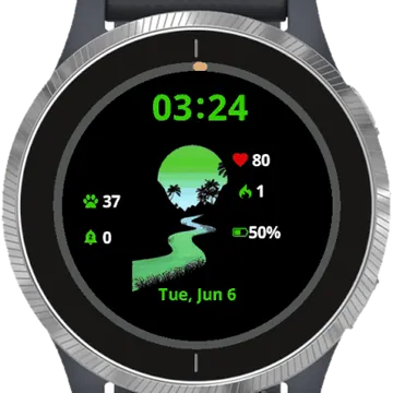 The River Dark Garmin watch face preview