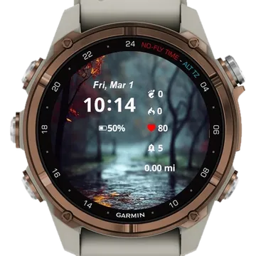 The road forest Garmin watch face preview