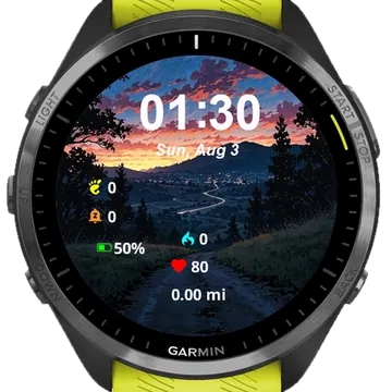 The Rural Street Garmin watch face preview