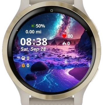 The SF Nature Garmin watch face preview