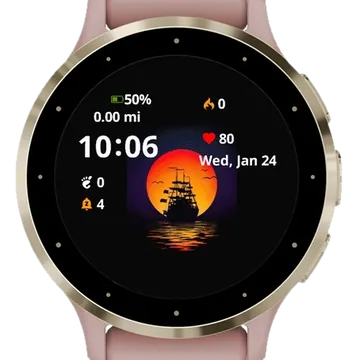 The ship is coming Garmin watch face preview