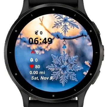 The Sky Winter Garmin watch face preview