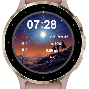 The Star of Bethlehem Garmin watch face preview