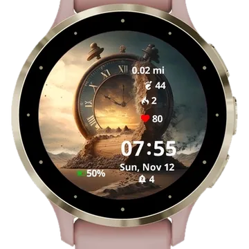 The time of life Garmin watch face preview