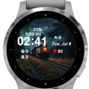 The Train Garmin watch face preview