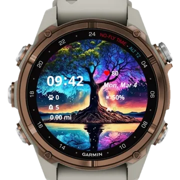 The tree of life Garmin watch face preview