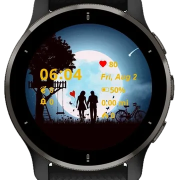 The Two Lovers Garmin watch face preview