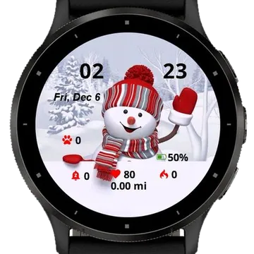 The Winter Castle Garmin watch face preview