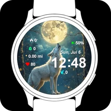The Wolf Garmin watch face preview