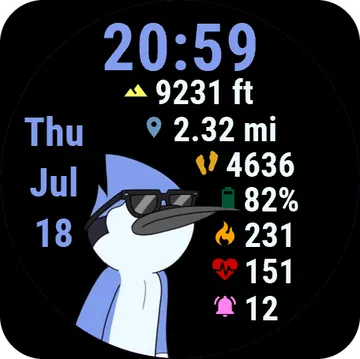 Thug Bird Garmin watch face preview