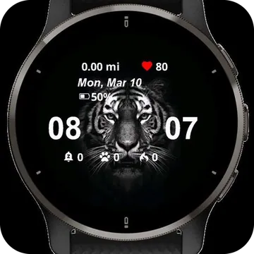 Tiger Garmin watch face preview