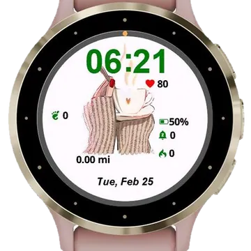 Time Coffee Garmin watch face preview