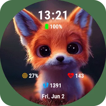 Tinyfox Garmin watch face preview