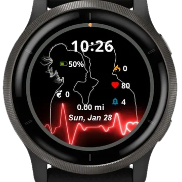 Together Love Garmin watch face preview