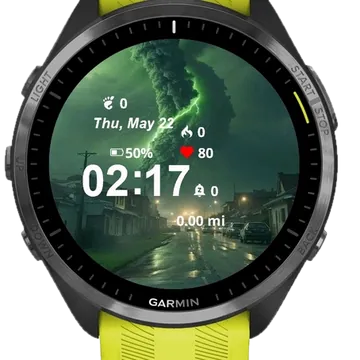 Tornado Climate Garmin watch face preview