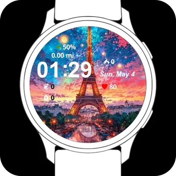 Tour Eiffel 2 Garmin watch face preview