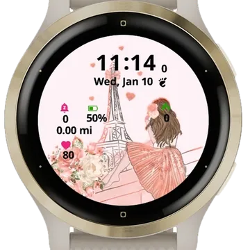 Tour Eiffel Garmin watch face preview