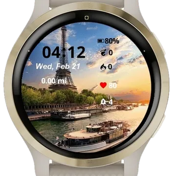 Tour Eiffel Garmin watch face preview